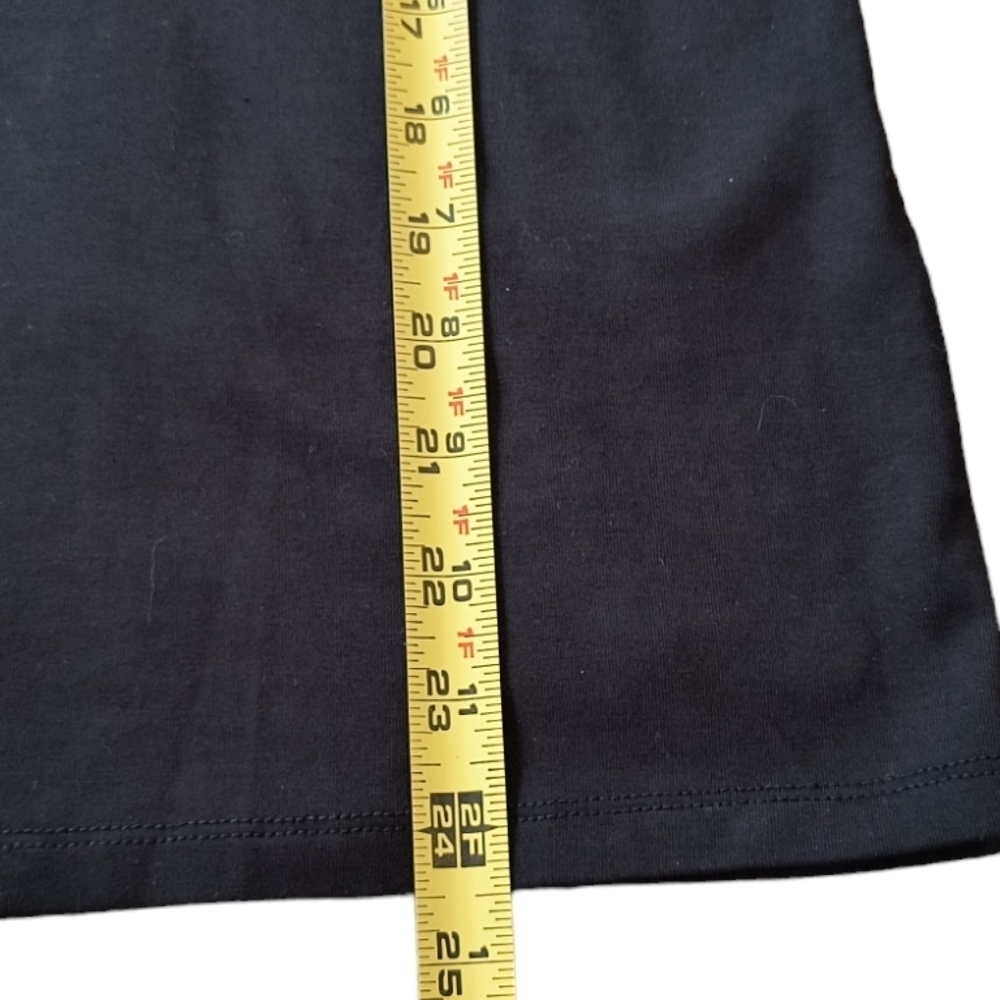 Calvin Klein Black With Gold Rhinestone Bling Short Sleeve Tee Size M - Picture 5 of 8